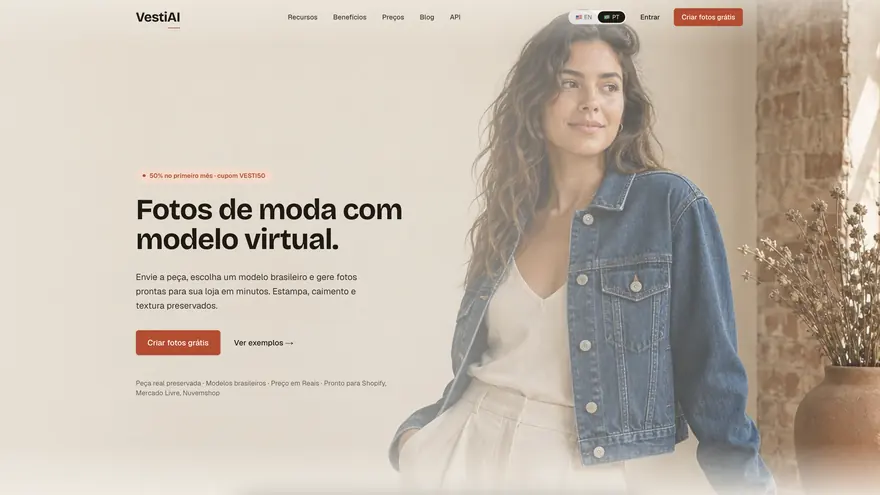 Loja virtual da VestiAI